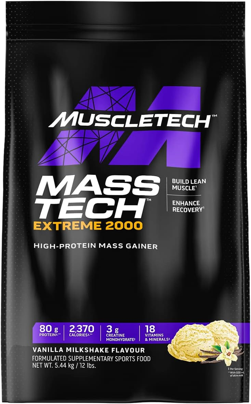 Muscletech Mass Tech Extreme 2000 Vanilla Milkshake 5.44Kg AU (RB)