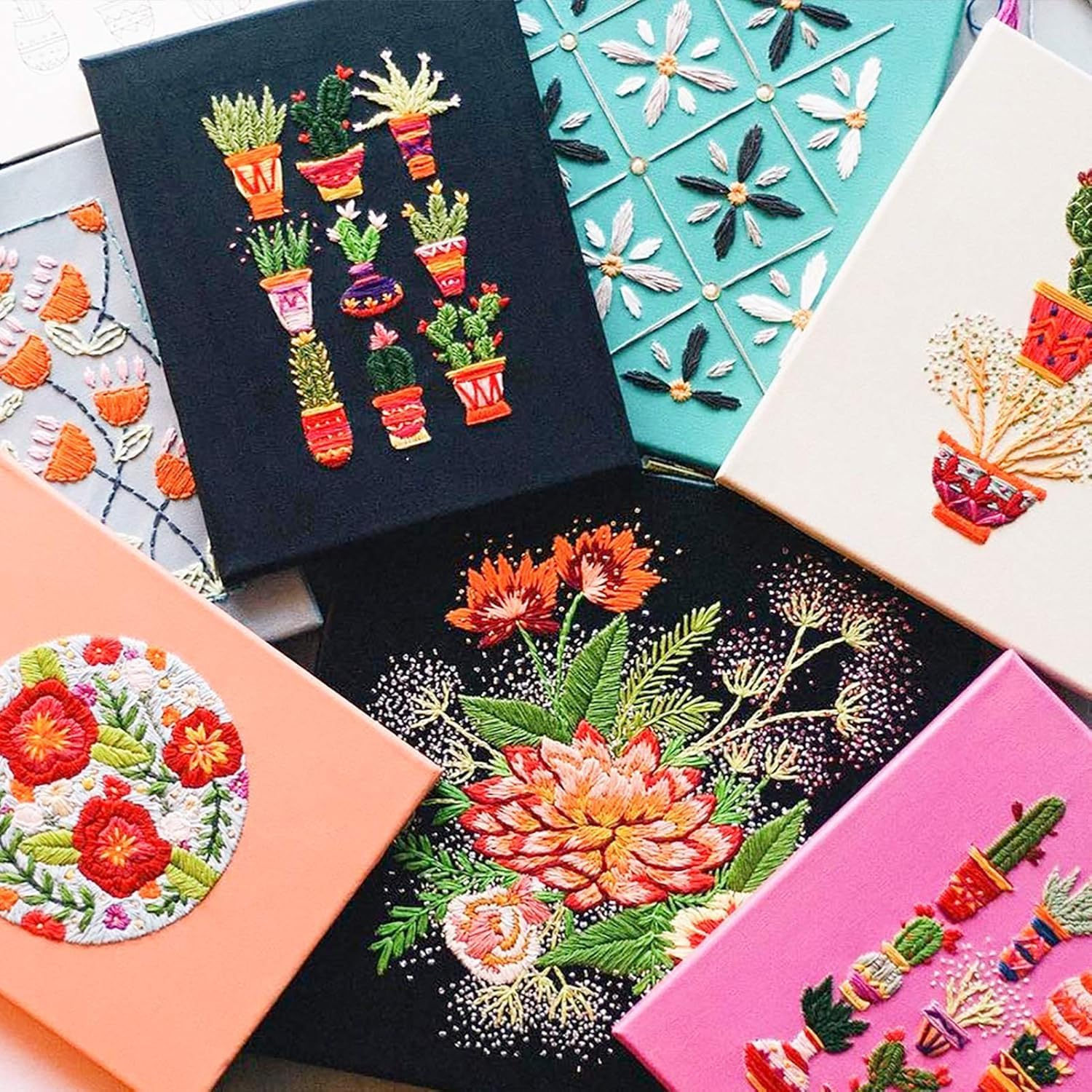 Funcyboo 150 Skeins Embroidery Floss, Embroidery Thread Friendship Bracelet String Multi Color Cross Stitch Threads for Gifts Art Embroidery Bracelets Crafts, 150 Colors image number 6