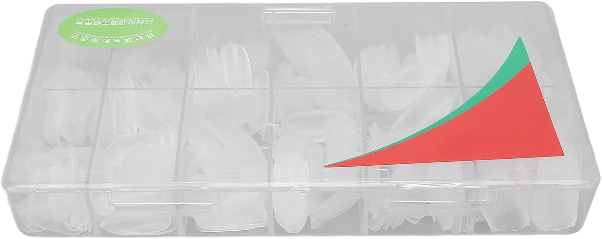 Long False Nails Easy to Cut 12 Sizes 504 Pieces Full Cover Clear False Nail Tips Banquet Oval Shape for Home Use image number 3