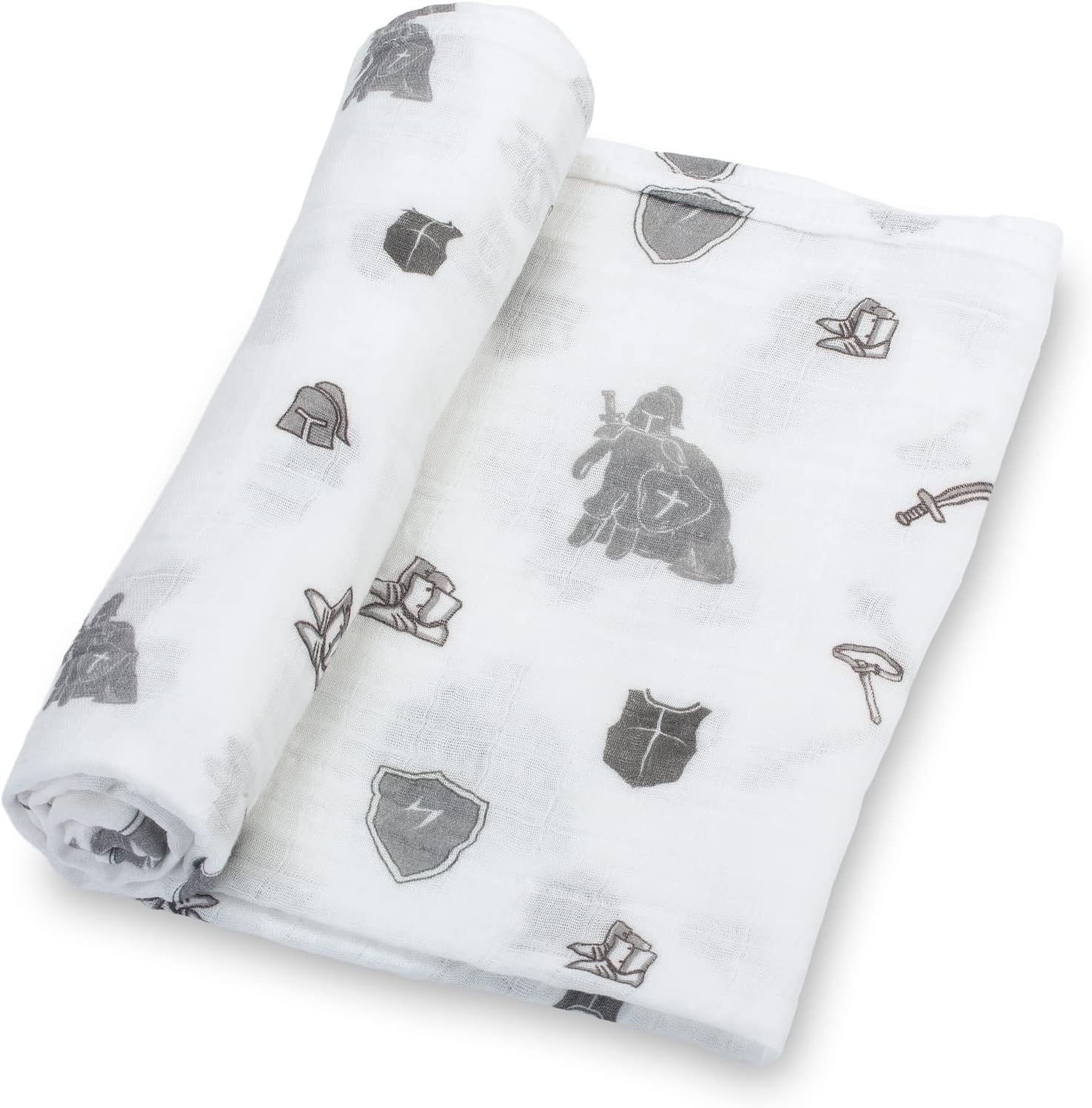 Lollybank Muslin Baby Quilt, 100% Cotton Neutral Baby Blanket, 6-Layer Lightweight Toddler Quilt, Soft and Breathable Newborn Blanket for Boys and Girls, Newborn Essentials (Candy Cane Print)