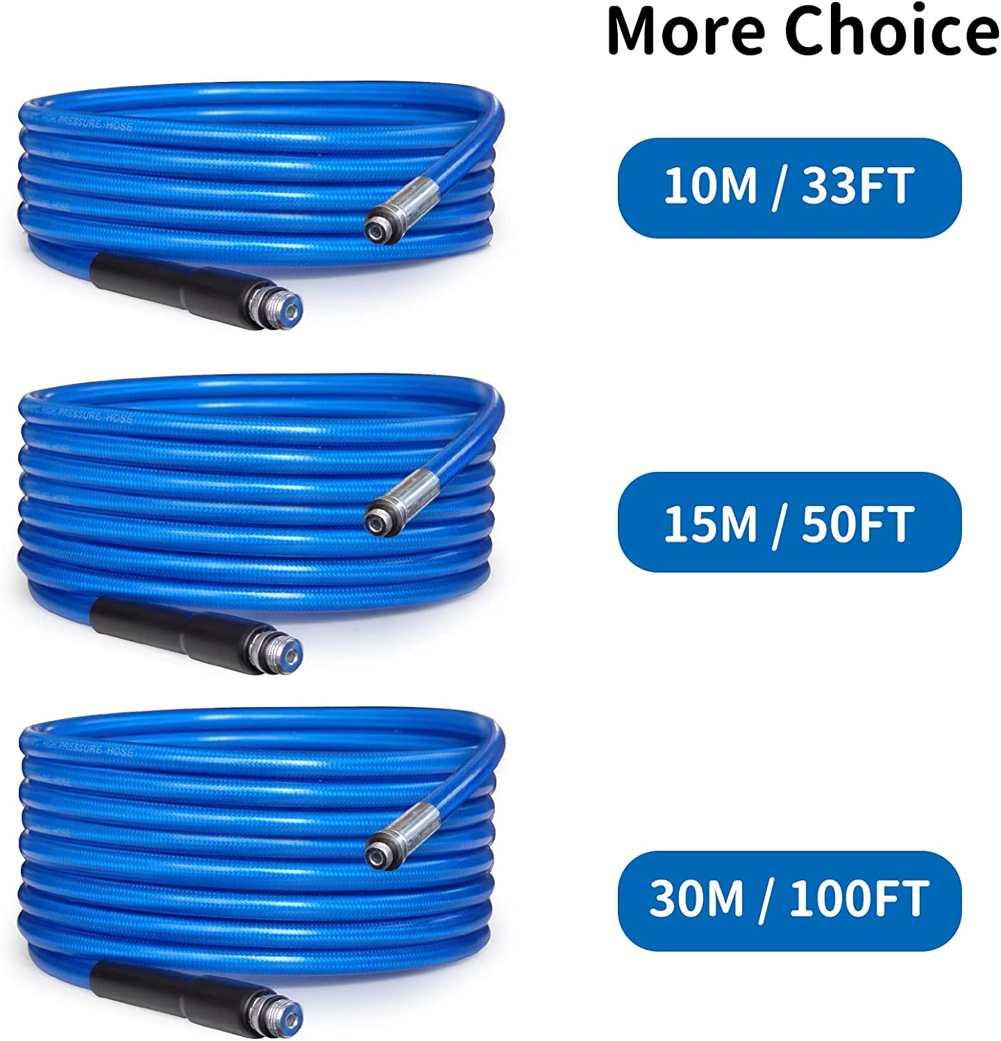 10M High Pressure Washer Drain 3000 Psi/180Bar Hose Cleaning Kit Sewer Jetter Kit for Karcher K2-K7 Series & Bosch AQT Household Use Pressure Washer&hellip; image number 6