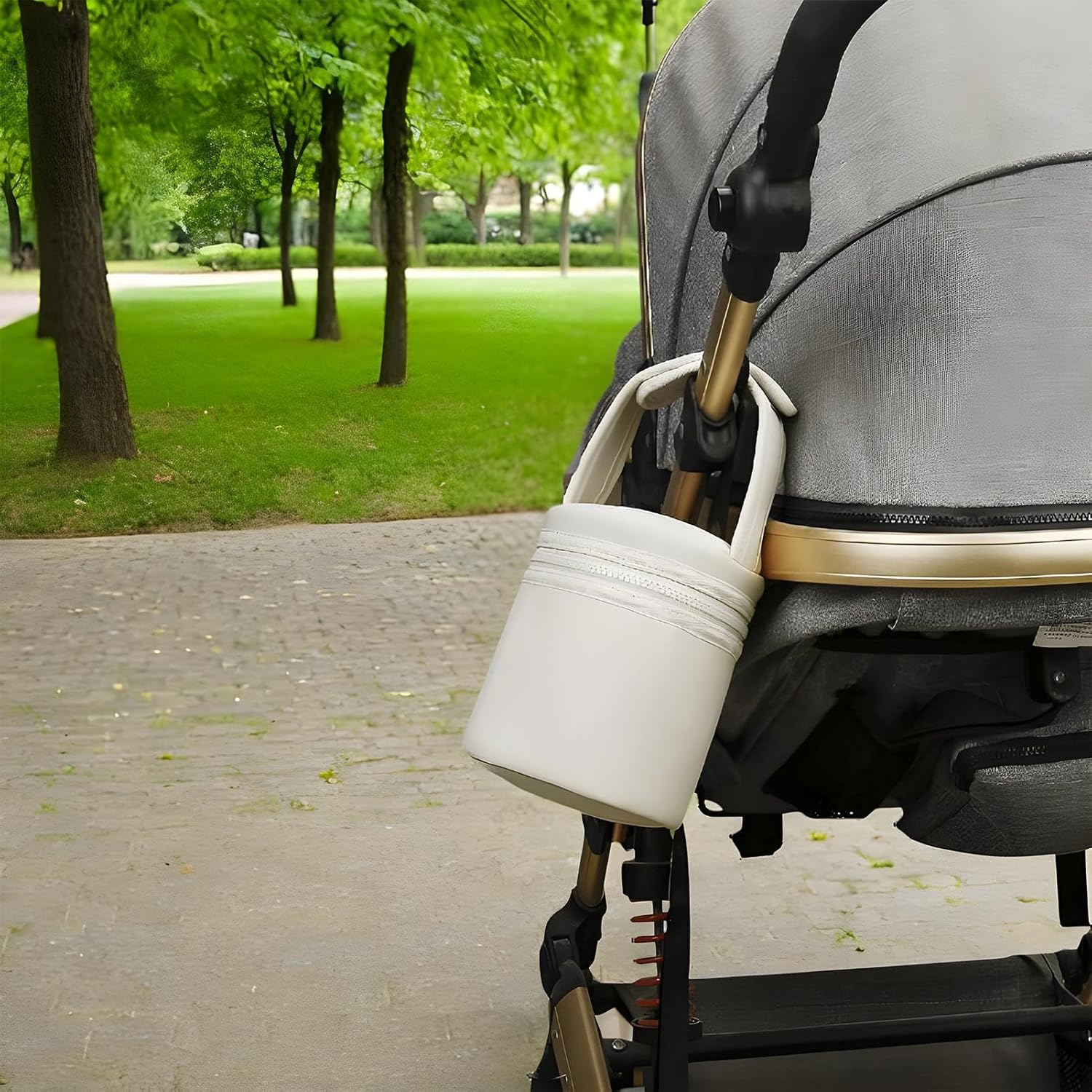 Frfik Breastmilk Travel Cooler - Milk Bottles Bag - Insulated Bottle Bags with Detachable Strap, Breast Milk Storage Bag Fits 2 Large 8Oz Bottles for Nursing & Working Mom image number 6