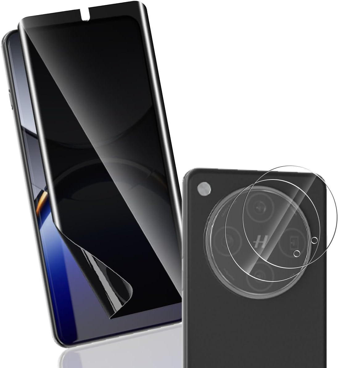 Yonntmmi TPU Screen Protector for OPPO Find X8 Pro Privacy Screen, 1 Piece Anti-Spy Privacy Protect Screen Protector with 2 Pieces Camera Protection, Anti-Spy TPU Film for Tempered Glass for OPPO Find image number 4