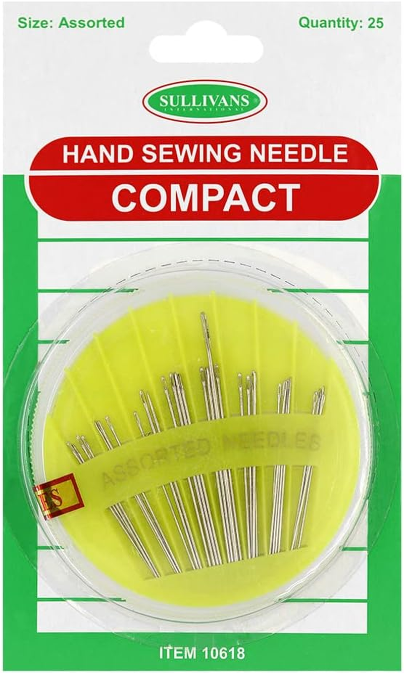 Sullivans Hand Sewing Needles Assorted Compact 25 Pieces Kit image number 1