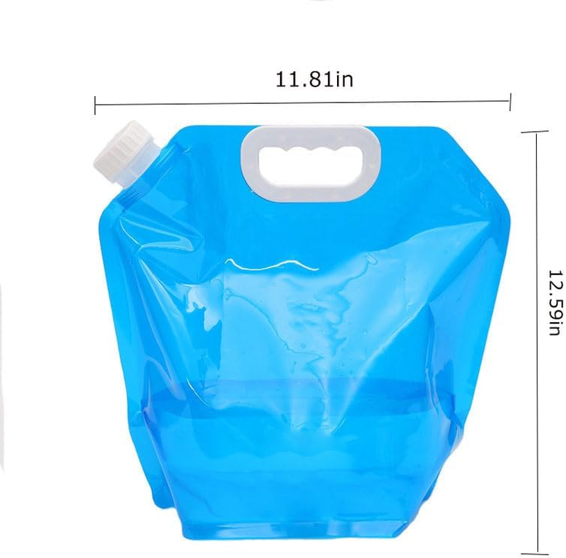 Collapsible Water Container, BPA Free Food Grade Clear Plastic Water Jug with Spout for Sport Camping Riding Hiking, Foldable Emergency Water Bottle image number 4