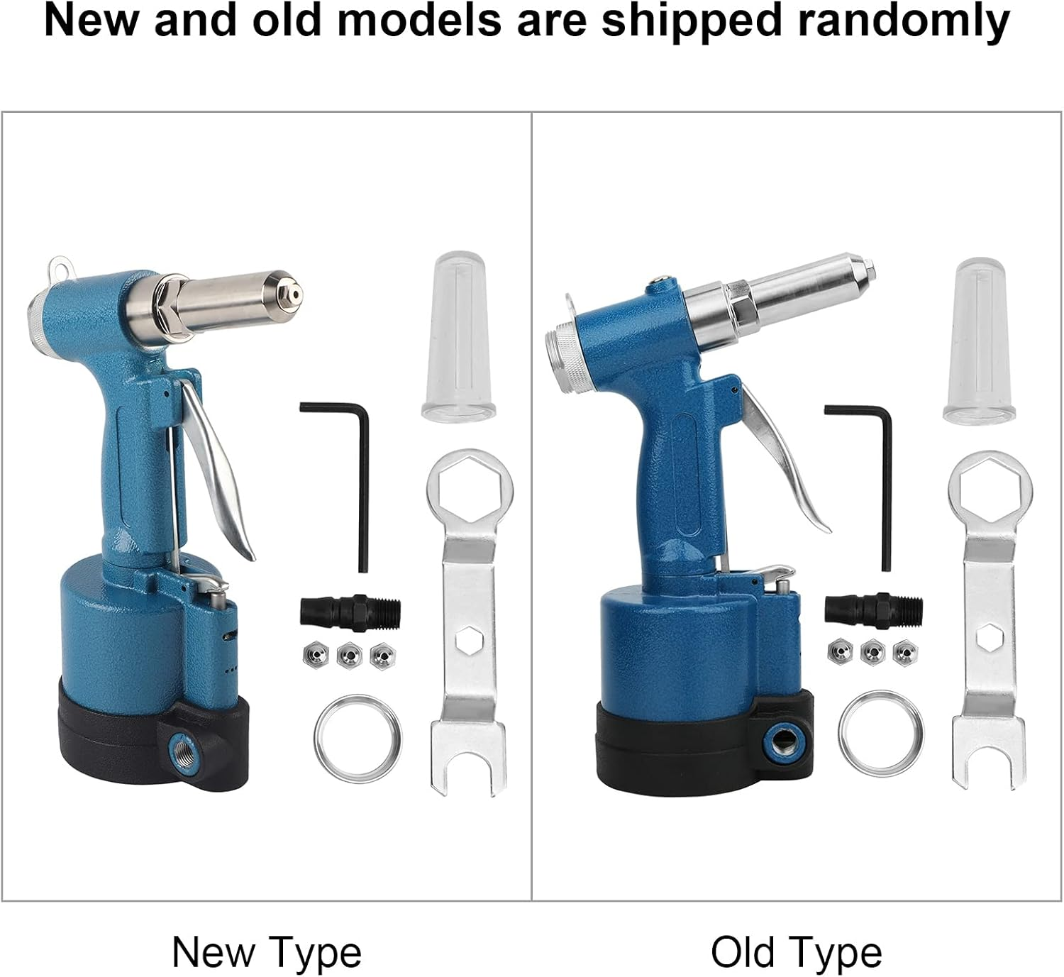 Air Riveter Pneumatic Blind Rivet, Air Riveter Rivet Industry Pneumatic Pop Heavy Duty Riveting Tool Kit for Aluminum Iron Stainless Steel Nails 25 X 16 X 8Cm image number 2