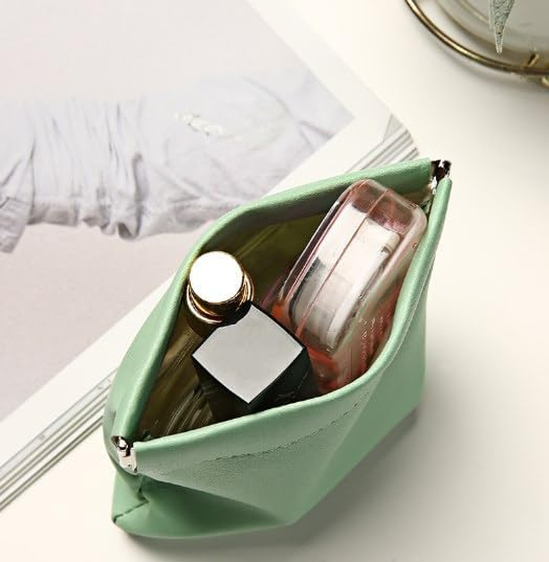 Pouchic - Personalized Snap Closure Leather Organizer Pouch, Pouchic No Zipper Self-Closing Pocket Cosmetic Bag, Pouchic Snap Closure Pouches, Portable Pocket Cosmetic Bag (H,Large) image number 5