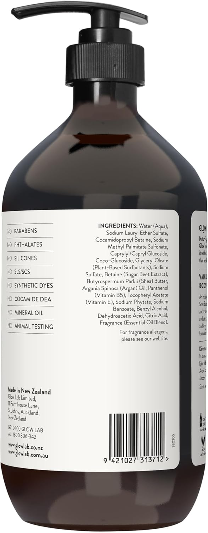 Glow Lab Vanilla Bean and Coconut Body Wash image number 2