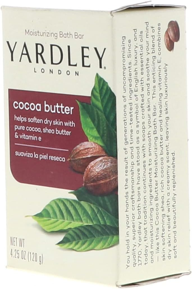 Yardley Moisturizing Bar Cocoa Butter 4.25 Oz (Pack of 2) image number 2