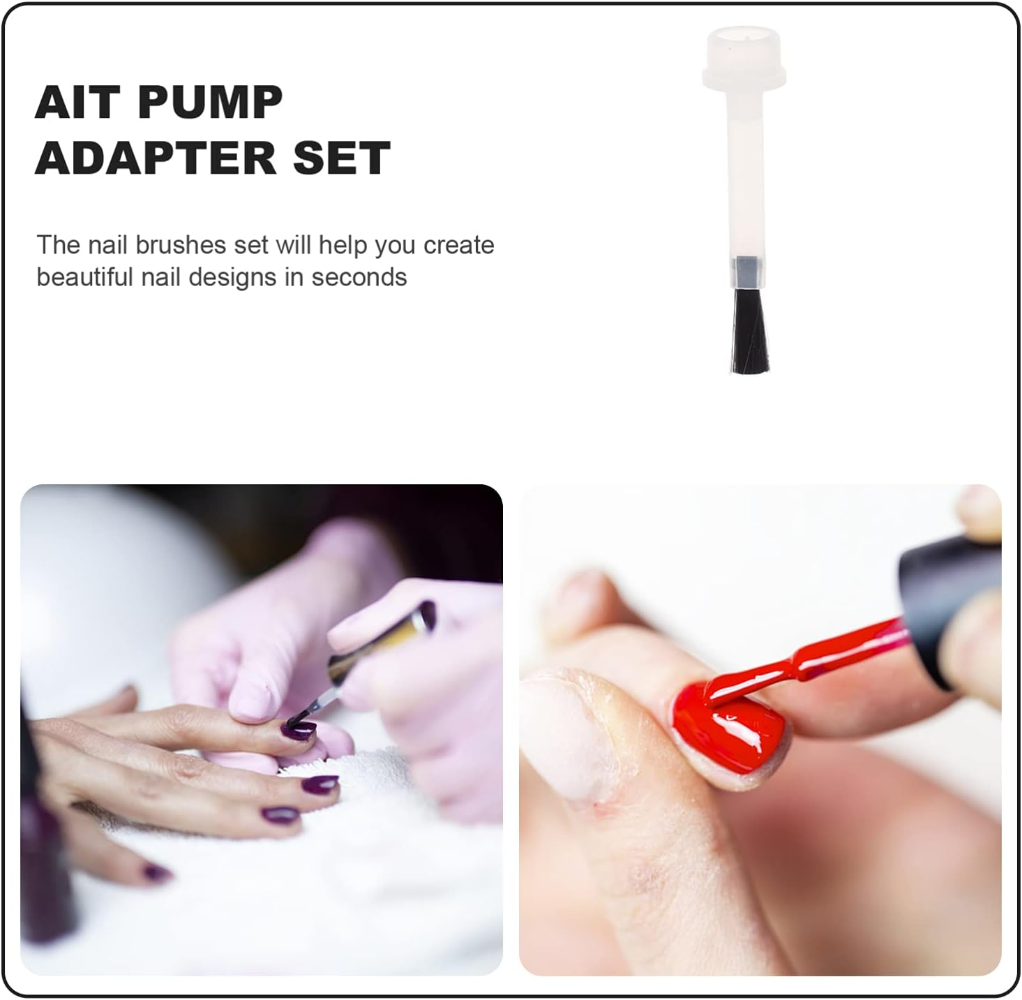 OSALADI Pack of 20 Nail Polish Replacement Brushes 9 Mm Portable Liquid Brush Nail Polish Replacement Brush Nail Applicator for DIY Nail Salon image number 5