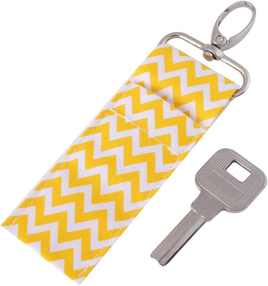 Haofy Lipstick Holder Keychain, Fashionable Design, Convenient Storage, Practical, Easy to Attach, Hot and Fashionable Accessory for Women, Unique Design (Yellow)