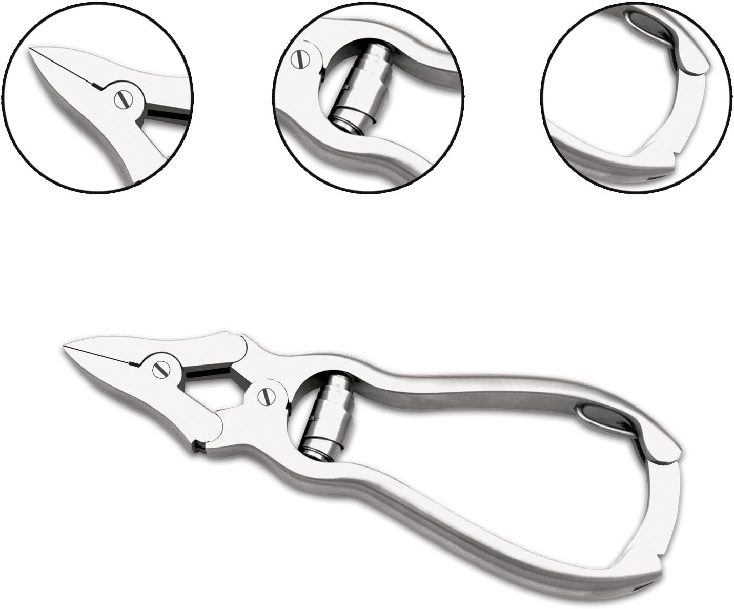Masako Clipper Very Strong/Toenail Nippers with Double Joint, Straight Blade, Stainless Steel, 12 Cm image number 4