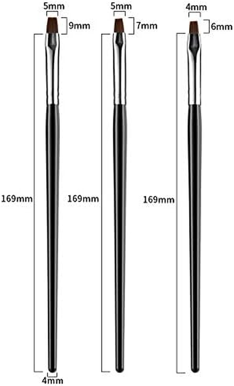 3Pcs/Set Plastic Nail Art Painting Brush Drawing Pen Acrylic DIY Cleaning Manicure Tools for Drawing Lines Nail Tips 17.8 Cm Zhengpingpai image number 5