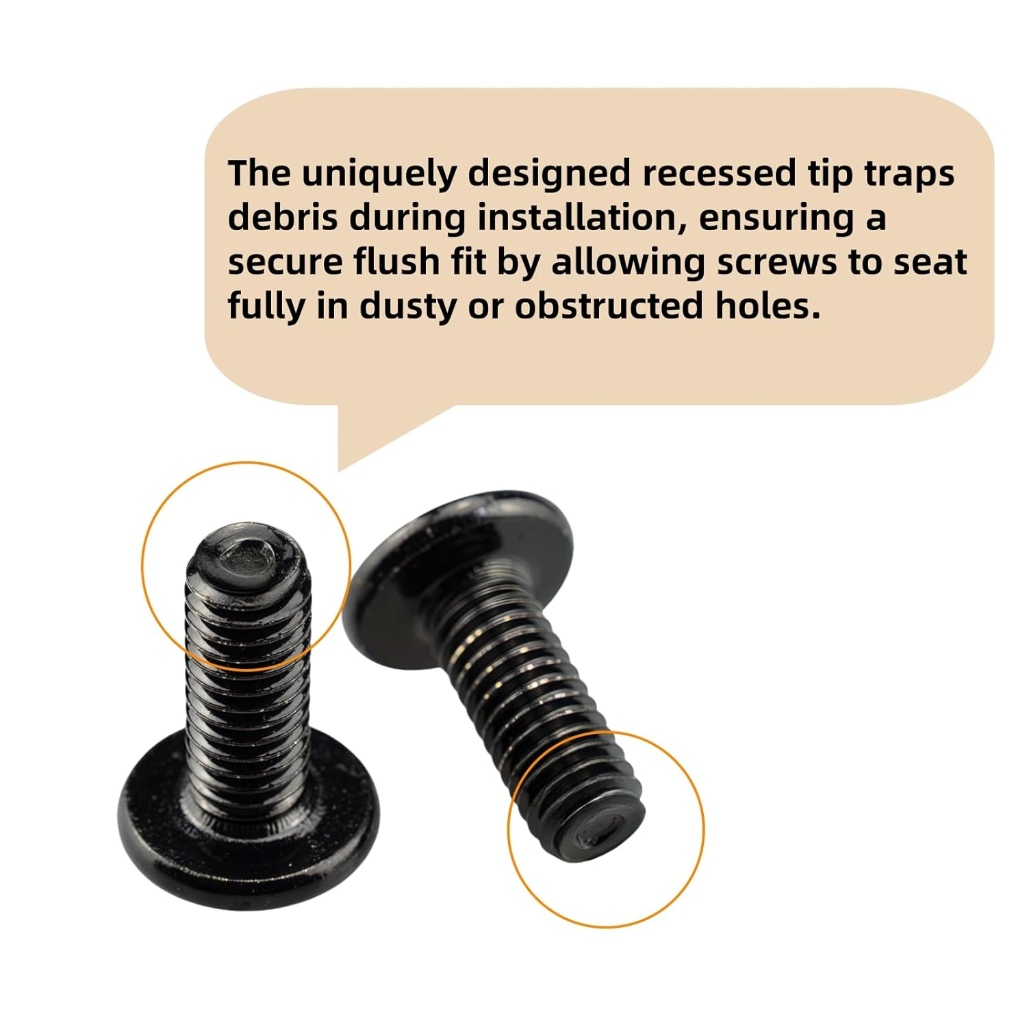 Wlzll 30Pcs M6 X 15Mm 304(18-8,A2-70) Stainless Steel Flat Head Hex Socket Cap Screws, Full Thread, with Hex Key, for Furniture, Office, Garage, DIY Projects, Silver image number 5