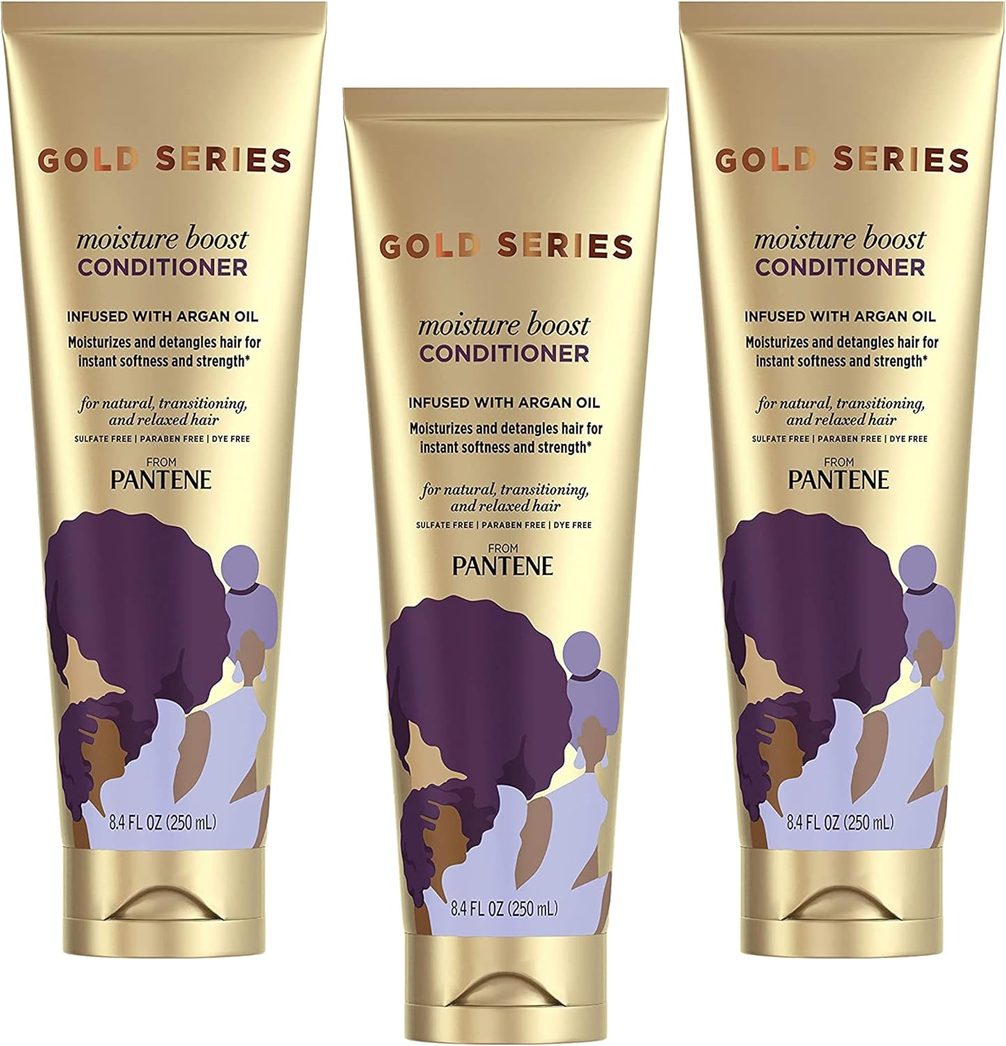 Pantene Gold Series Condition Moisture Boost 8.4 Ounce Tube (250Ml) (3 Pack) image number 2