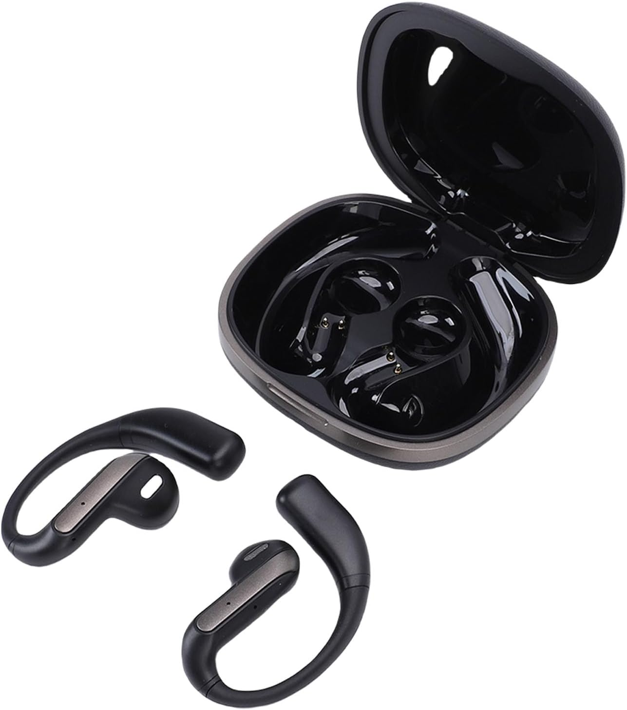 Annadue Wireless Earbuds, 5.4 Headphones with ENC Noise Cancelling Microphone, 5G Ultralight, IMAX Surround Sound, Double Physical Sound Leak Safety. (Black) image number 5