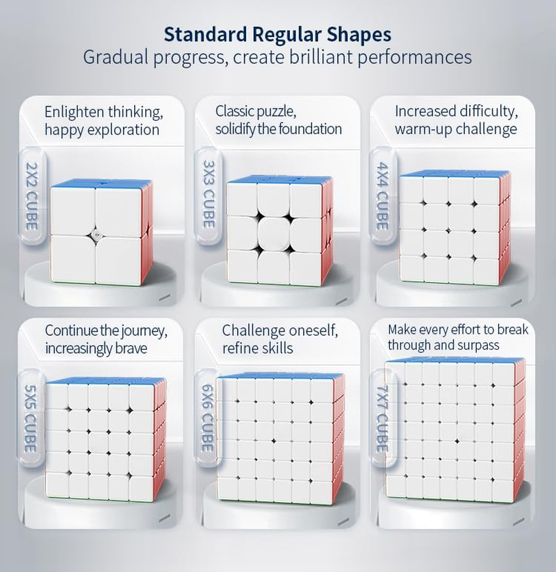 Cuberspeed Moyu MFJS WCA Speed Cube Gift Box Magic Cube Bundle Collection Cube Toys for Kids & Adults (MFJS WCA 2-7 Set) image number 2