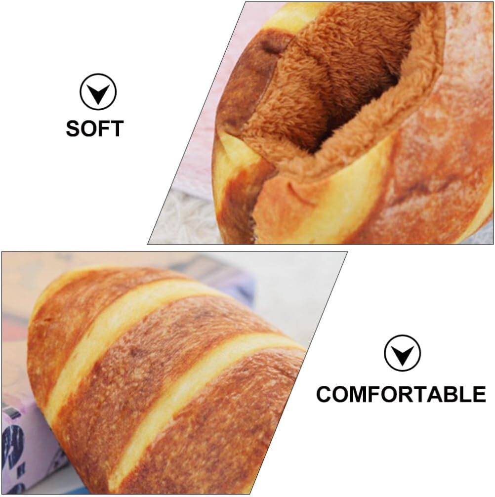 WRITWAA 1 Pair Bread Slippers for Women Sandals Women Plush Home Indoor Winter Warm Slippers Anti- Female Wearing Slippers Woman Sandals Women Slipper Summer Women'S Flat Shoes Sole: Foam image number 4