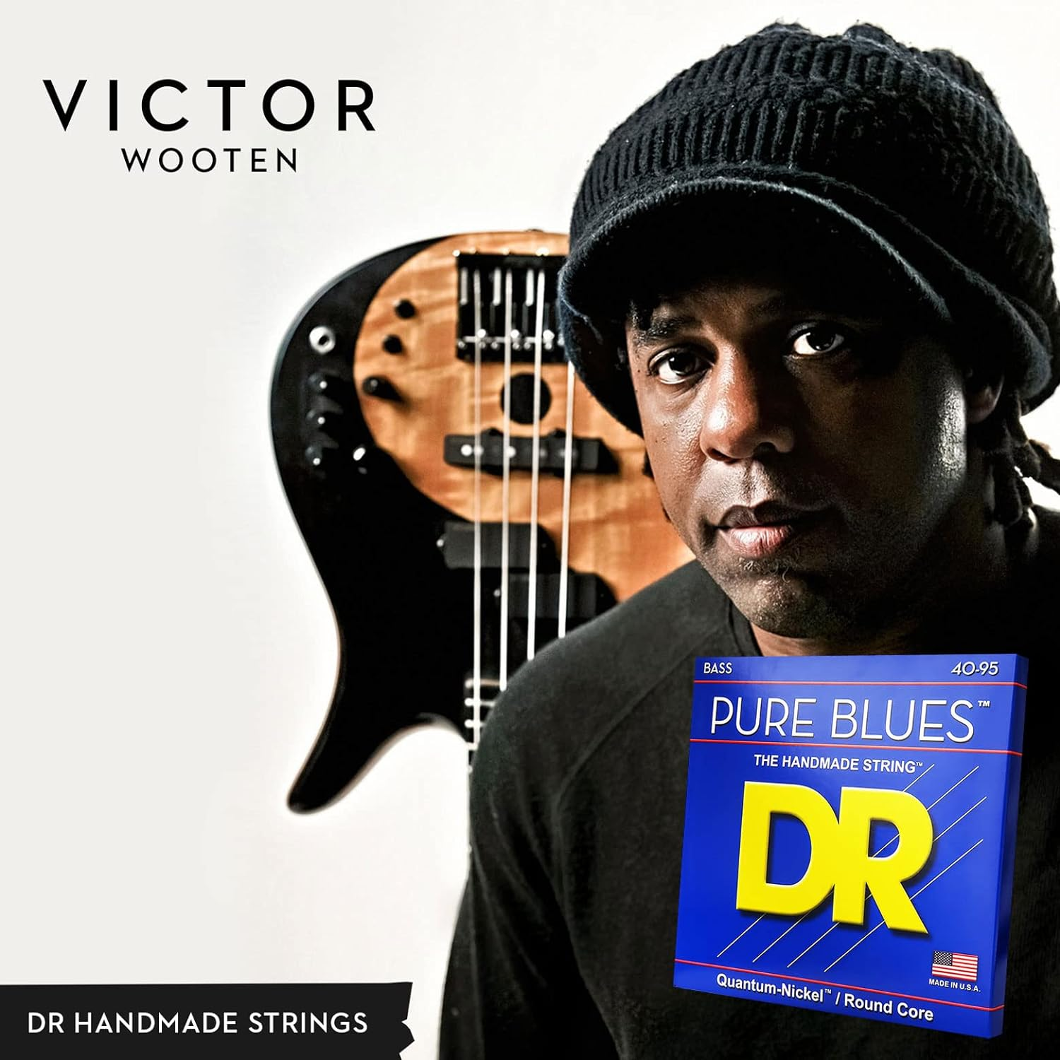 DR PB-45 Strings PURE BLUES&trade; - Quantum Nickel&trade; Bass Strings: Medium 45-105, Silver image number 1