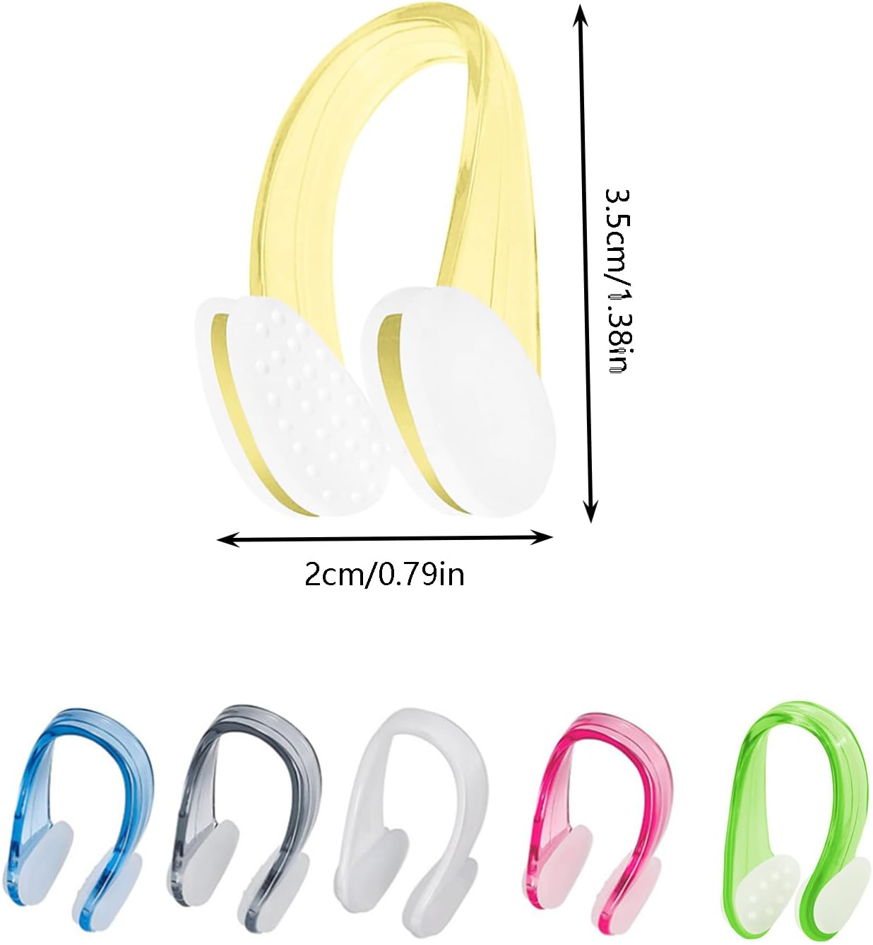 Taicols Waterproof Silica Gel Swimming Nose Clip, 6 Pcs Unisex Swim Competition Nose Clips, Training Nose Plugs, Waterproof Swimming Nose Plugs, Swimming Reusable Nose Protector, Silicone Nose Plugs image number 3