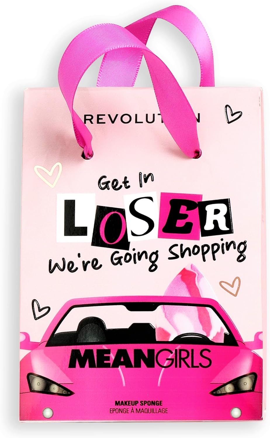 Revolution Beauty, Mean Girls X Revolution Get in Loser Beauty Blender, Makeup Sponge for Foundation, Soft & Pink-Marbled, Vegan & Cruelty-Free