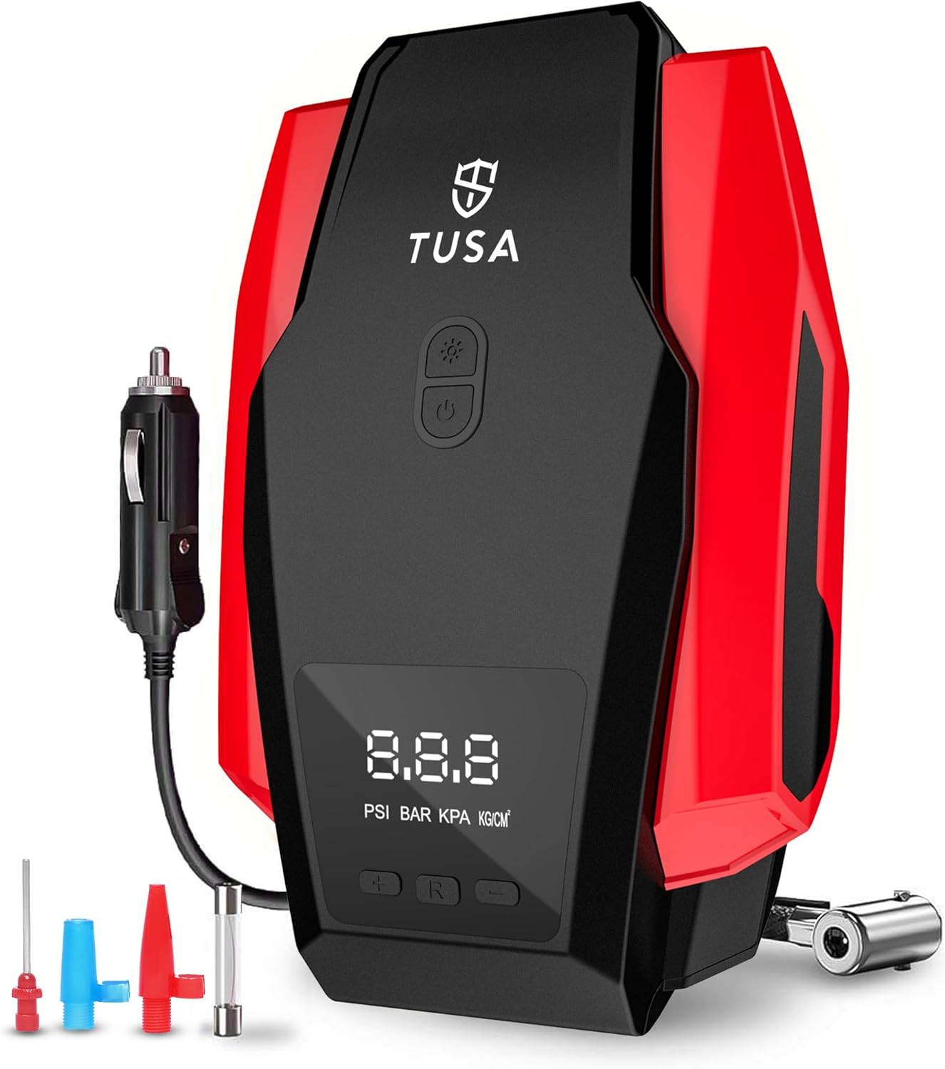 Tusa Digital Tyre Inflator for Car - 12V Dc Portable Air Compressor Pump with Led Light image number 1