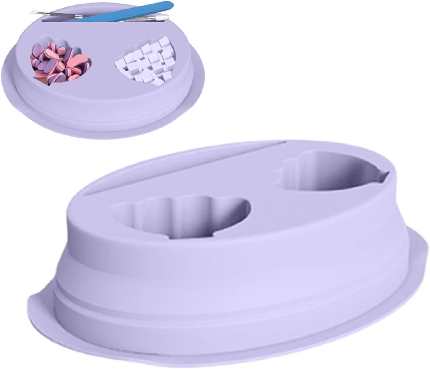 Nail Soaking Bowl, Remover Soak off Tray, Professional Quality, Non Slip Flexible Material, Compact Medium Size, Excellent for Salon, Home Use, Travel Manicure and Pedicure Care