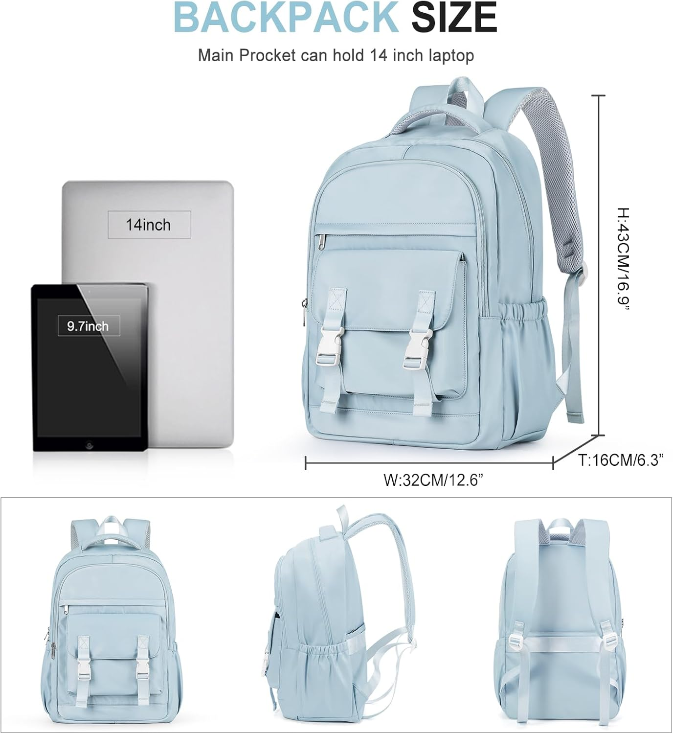 HYC00 School Backpack Women Backpack Casual School Backpacks Teenagers Backpacks School Backpack School Boy Girl Backpack College Backpack Women Backpack Laptop Computer image number 6