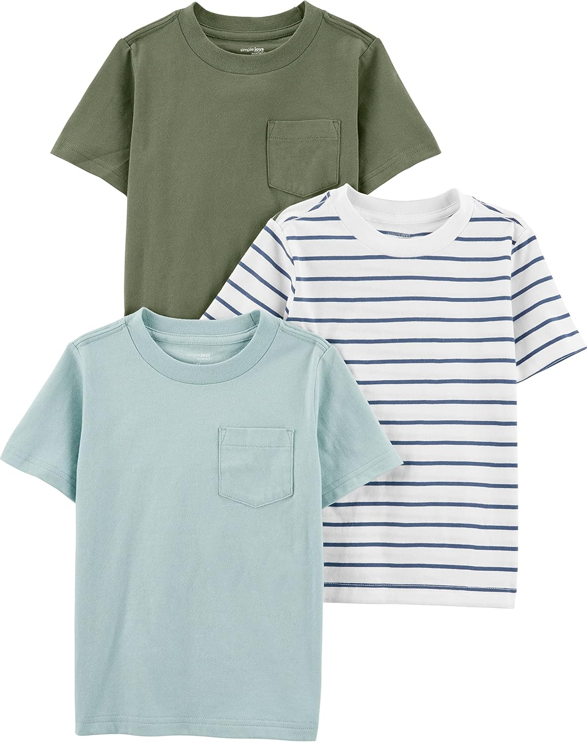 Simple Joys by Carter'S Baby Boys' 3-Pack Short-Sleeve Tee Shirts