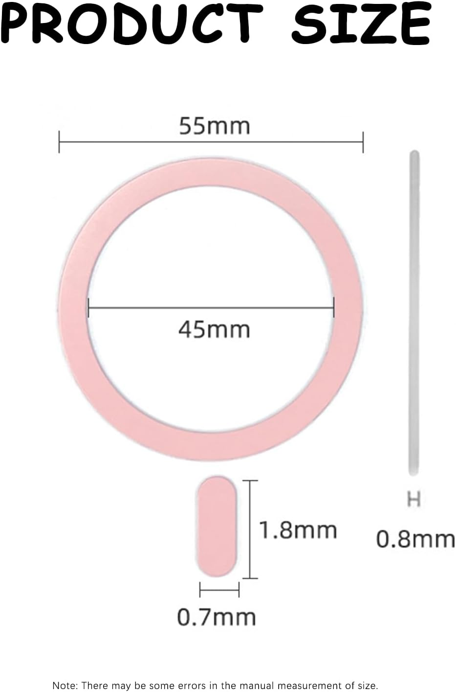 JANGJANG 6 Colors Universal Magnetic Adapter Ring, Compatible with Magsafe Accessories, Wireless Charging, Compatible with Iphone 16/15/14/13/12/11 (Mini, Pro, Max) and Samsung Galaxy S22/S21 FE Ultra image number 3