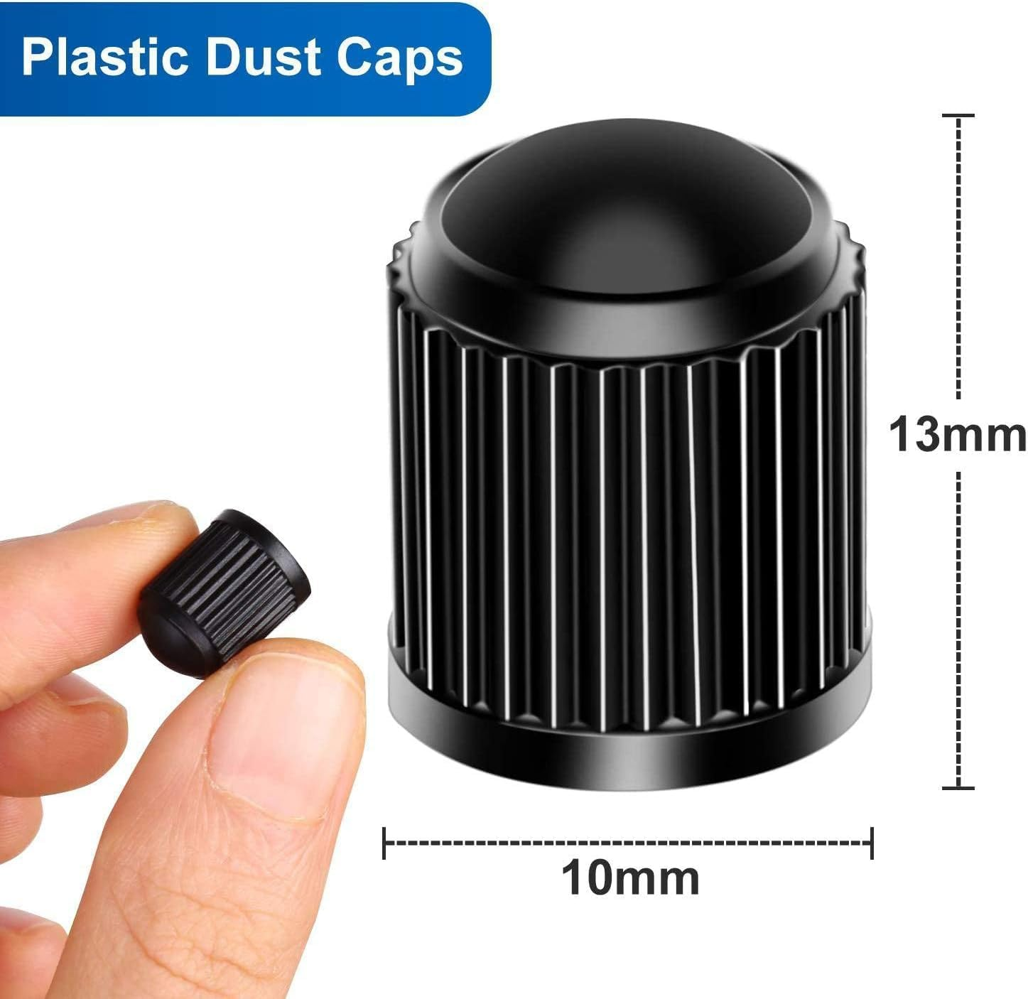 Pack of 12 Valve Caps Car Tyre Valve Caps High Airtightness, Uv-Resistant, Water & Dustproof Car Valve Cap, Universal Valve Caps for Cars, Motorcycles, Bicycles, Etc.