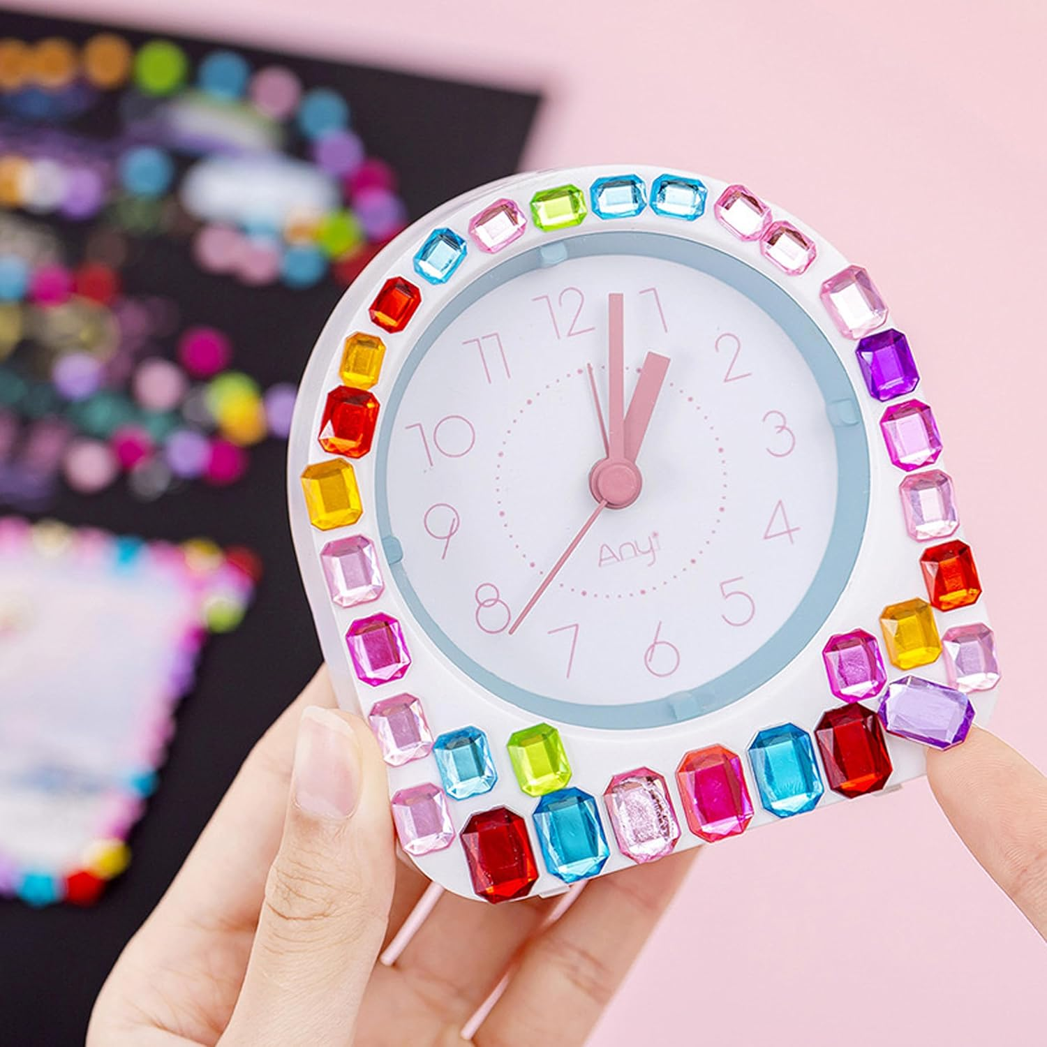 Self-Adhesive Glitter Stones, 3500 Pieces, Rhinestones, Self-Adhesive, Glitter Stones, Face, Acrylic, Colourful, Self-Adhesive Gemstones for DIY Make-Up, Eyes, Nails, Various Sizes image number 5