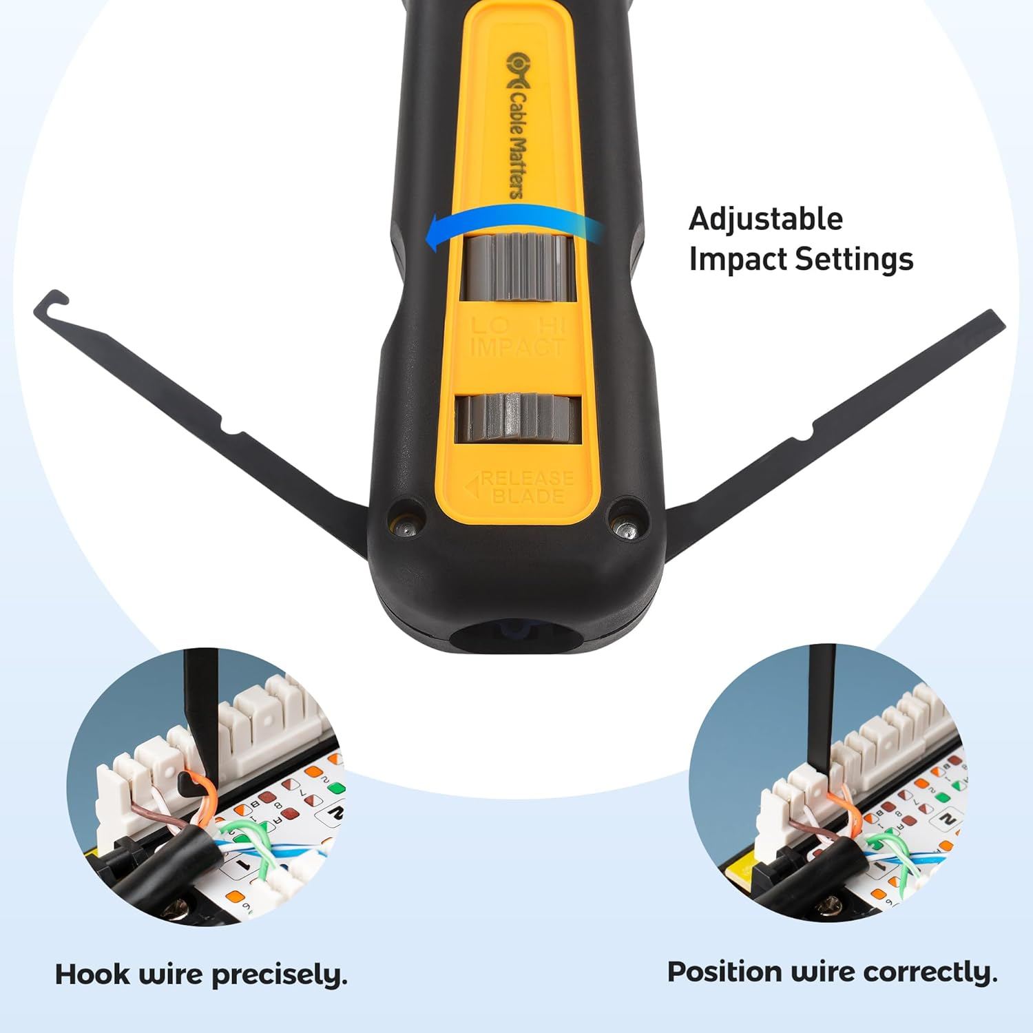Cable Matters Punch down Tool with 110 & 66 Blade, RJ45 Ethernet Punch Tool, Keystone Punchdown Tool for Cat 8, Cat 7, Cat 6A, Cat 6, Cat 5E, Cat 5 Network image number 6