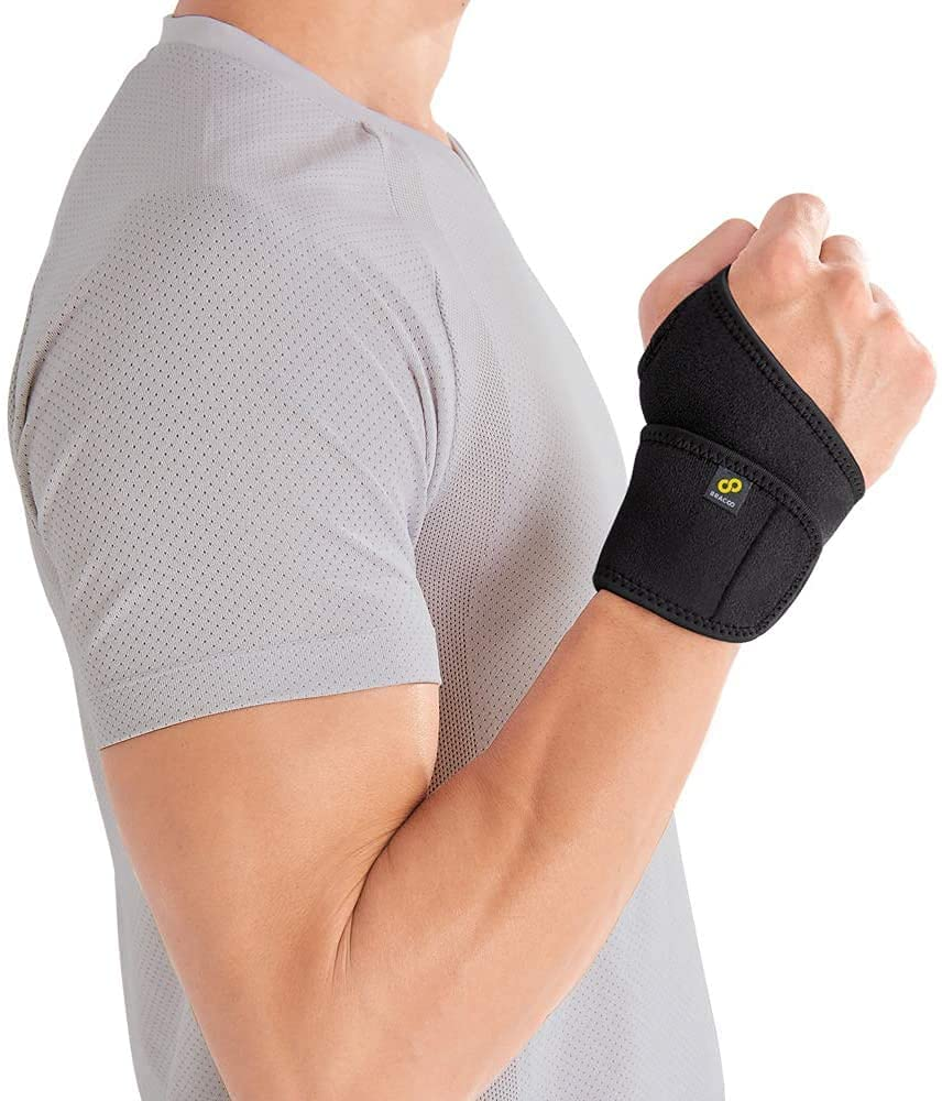 Bracoo Wrist Brace, Wrist Support for Tendonitis, Arthritis, Sprains, Pain Relief, Gym, Sport, 1 Pack Breathable Neoprene Hand Brace Fits Right Left Hand, WS10, Black image number 2