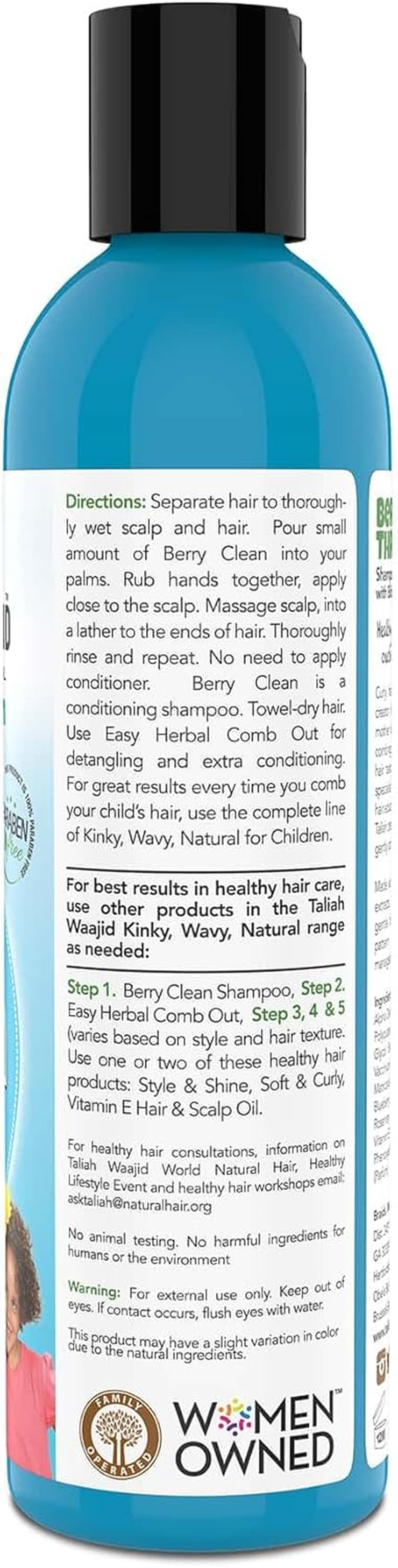 Taliah Waajid Kinky Wavy Natural Clean Three in One, Berry, 8 Ounce image number 4