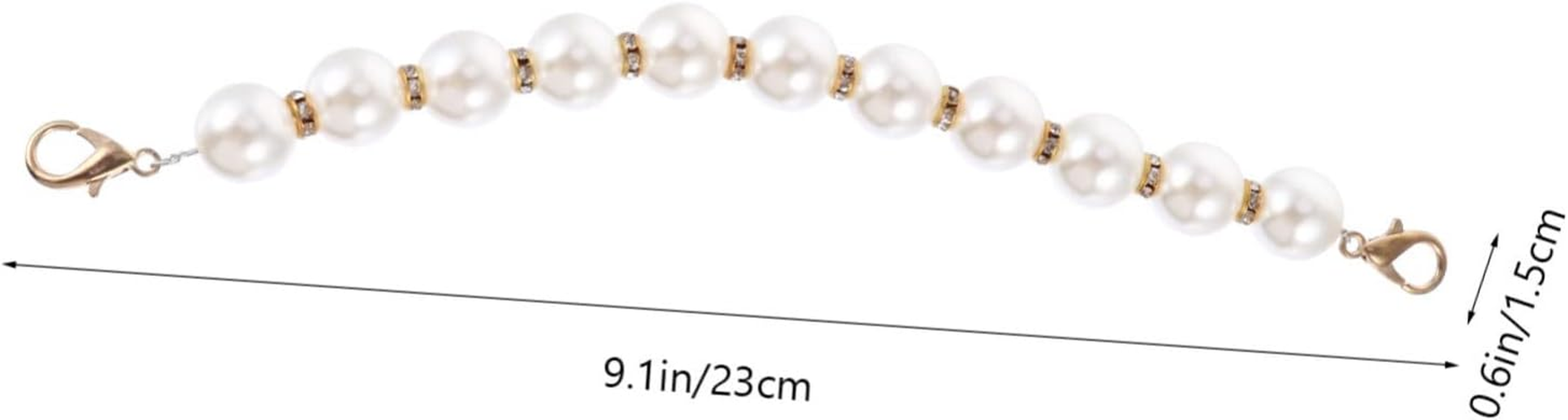 LALAFINA 3Pcs Pearl Handbag Chain Replacement Strap and Metal Buckle for Women Travel Accessories and Bag Decoration image number 2