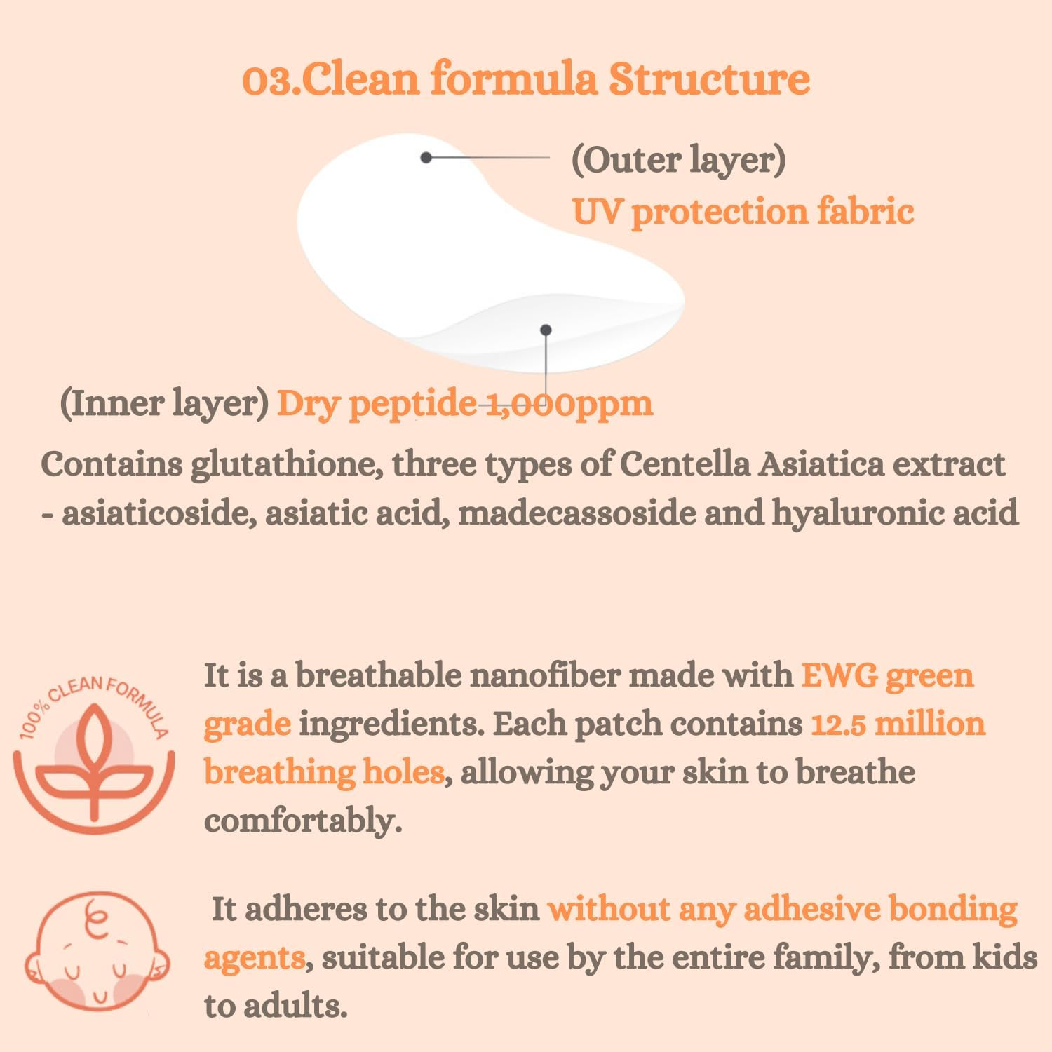 [Dermafi] Protective & Clean Sun UV Shield Patch Breathable and Transparent Patch (0.0002 Inches Nano-Thickness) 1Pair* 5Pack, Korean Beauty image number 4