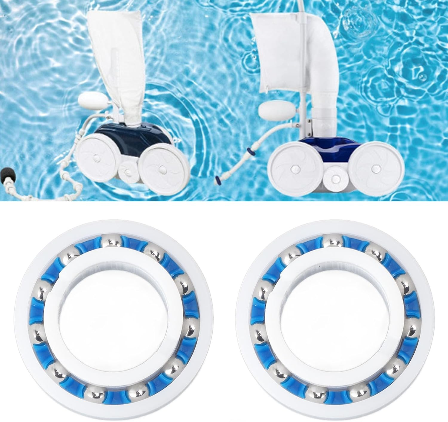 8Pcs Pool Cleaner Wheel Bearings for for Polaris 180/280 Pool Cleaner Replacement, C 60 Wheel Bearings Smoothly Running, 180/280 Pool Cleaner Part image number 3