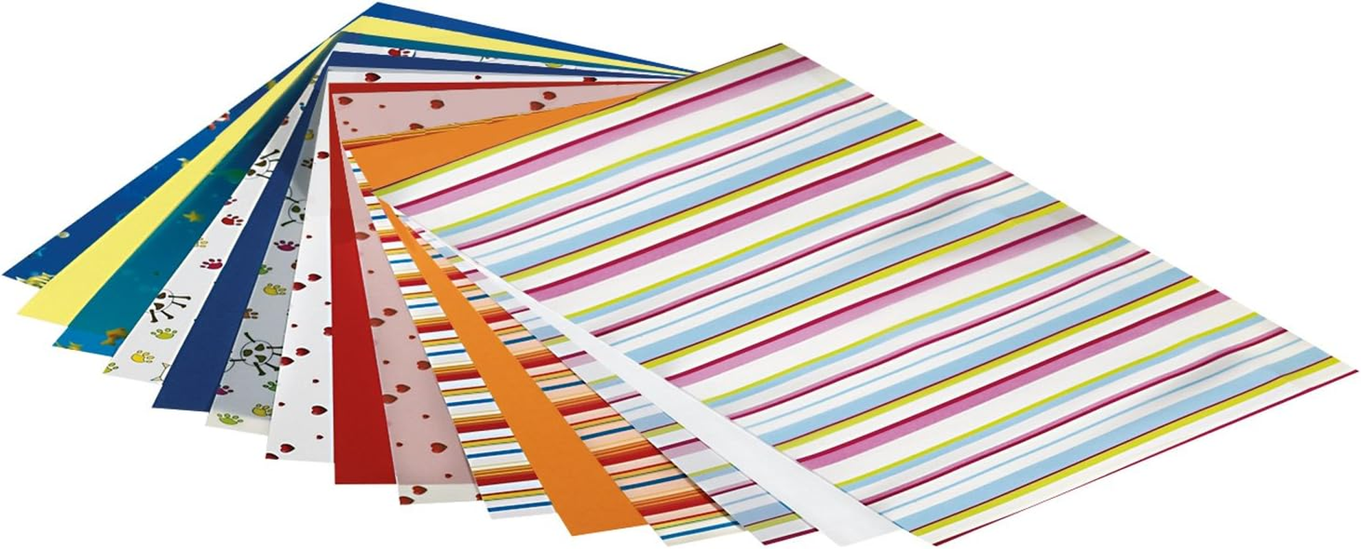 Folia 4749 - Abstracta and Young Motif Pad, 24 X 34 Cm, 30 Sheets, Assorted, 10 X Motif Cardboard, 10 X Printed Tracing Paper, 10 X Coloured Paper, for a Variety of Crafts image number 6