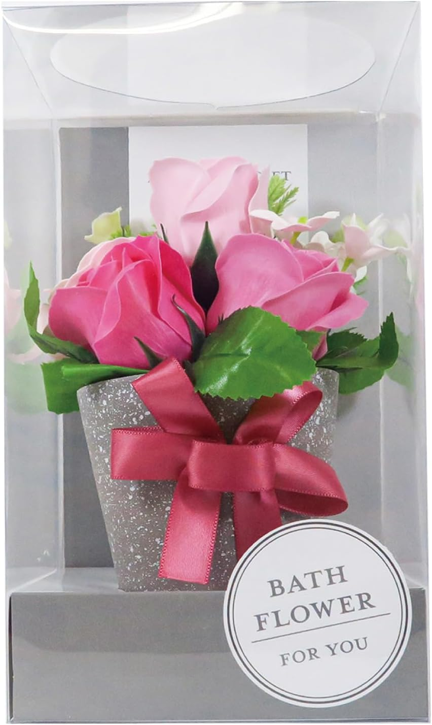 Q-FLA 786136 Soap Flower Bath Salt, Arrangement, SG, Pink, Gift image number 1