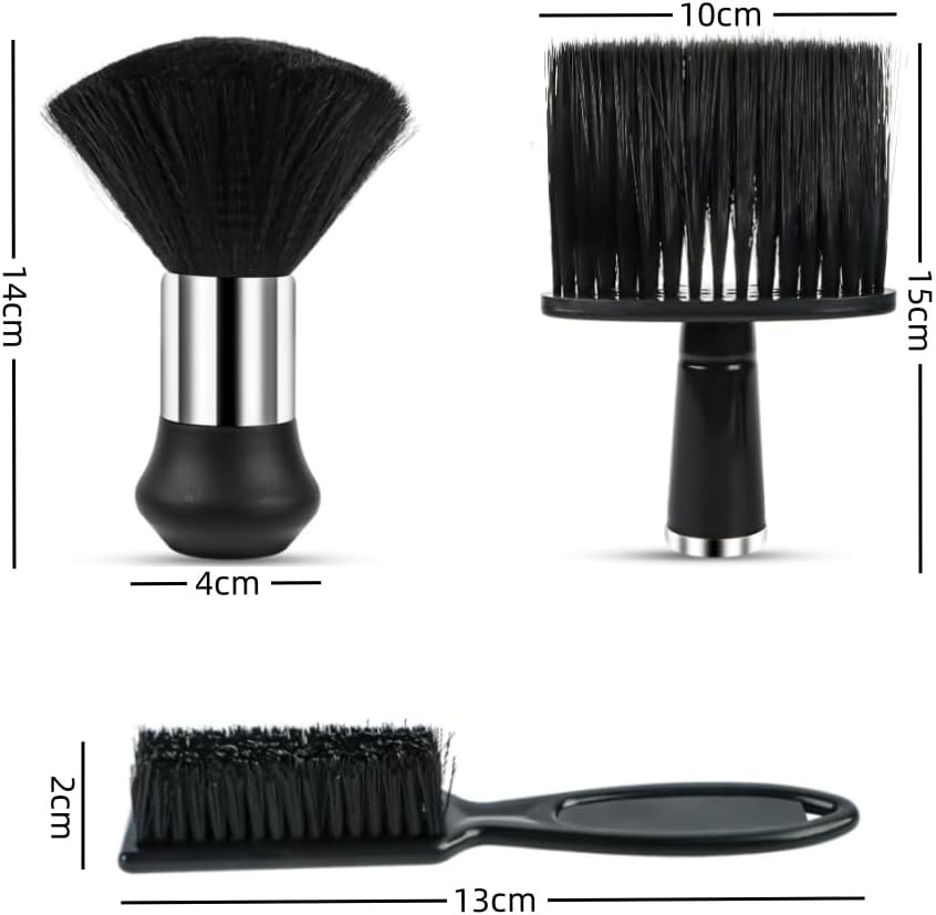 GYWHOOFT Pack of 3 Hairdressing Brush Neck Brush Hairdressing Brush for Hairdressing Salon Neck Duster Brush Cleaning Brush for Dusting the Neck Hairdressing Brush image number 1