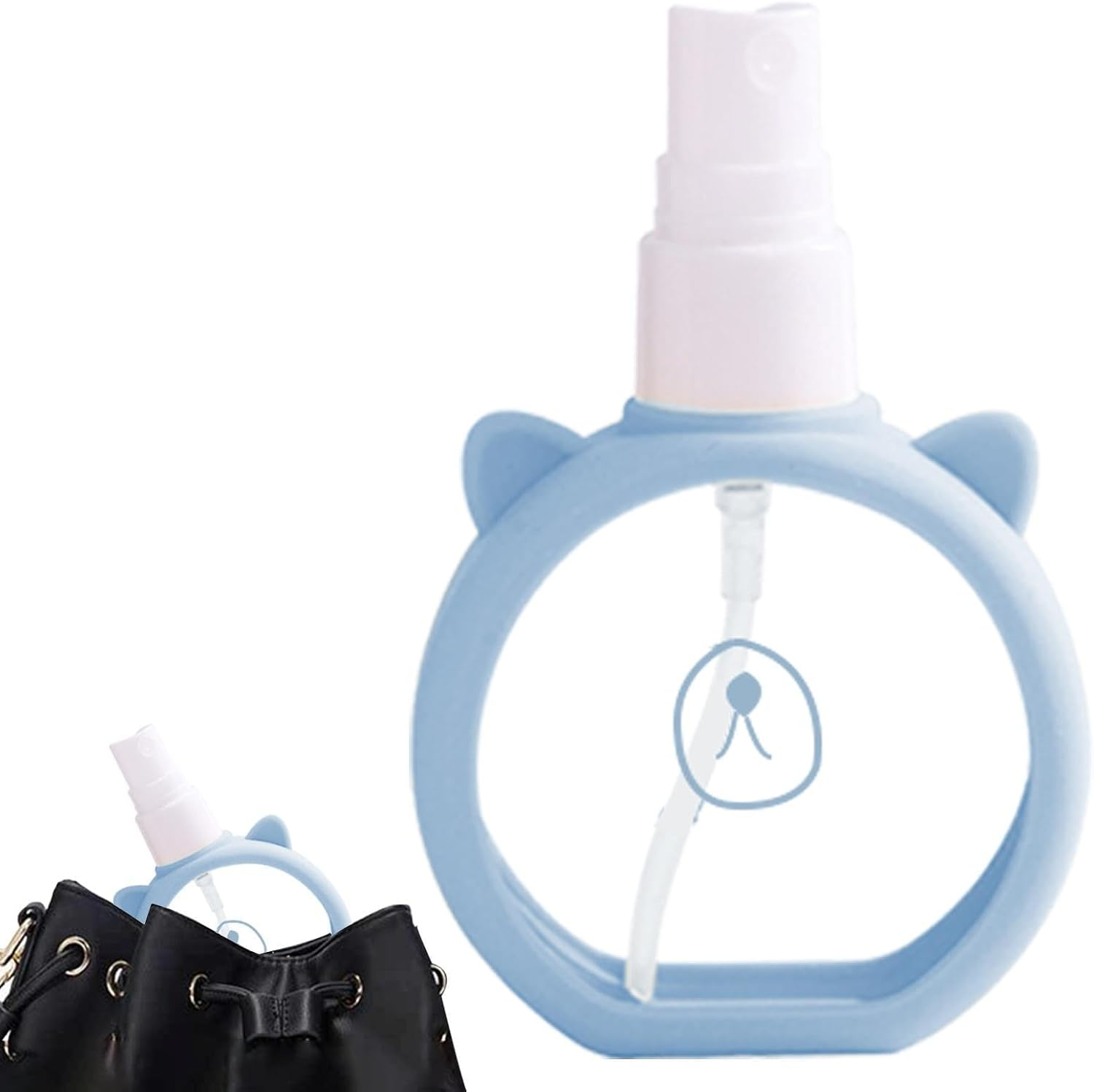 Travel Spray Bottle - Cute Refillable Mist Sprayer Compact 55Ml Mist Sprayer - Gentle Slim Action, Leak Proof Lid & Portable Build a Care Pe