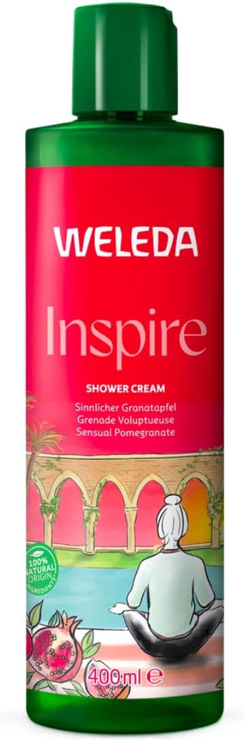 WELEDA Inspire Shower Cream - Pomegranate 400Ml | Natural Body Wash |Sensuous Fragrance | Vegan image number 1