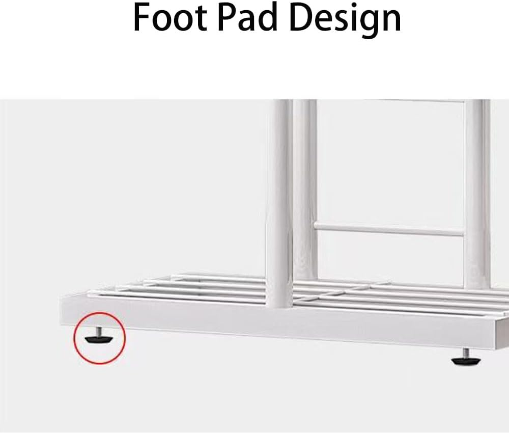 Hbluefat 4 Tier Metal Plant Stand Rack, 5 Potted Multiple Flower Pot Holder Shelf, Indoor&Outdoor Planter Display Shelves for Patio Garden, Living Room, Corner Balcony and Bedroom (White) image number 5