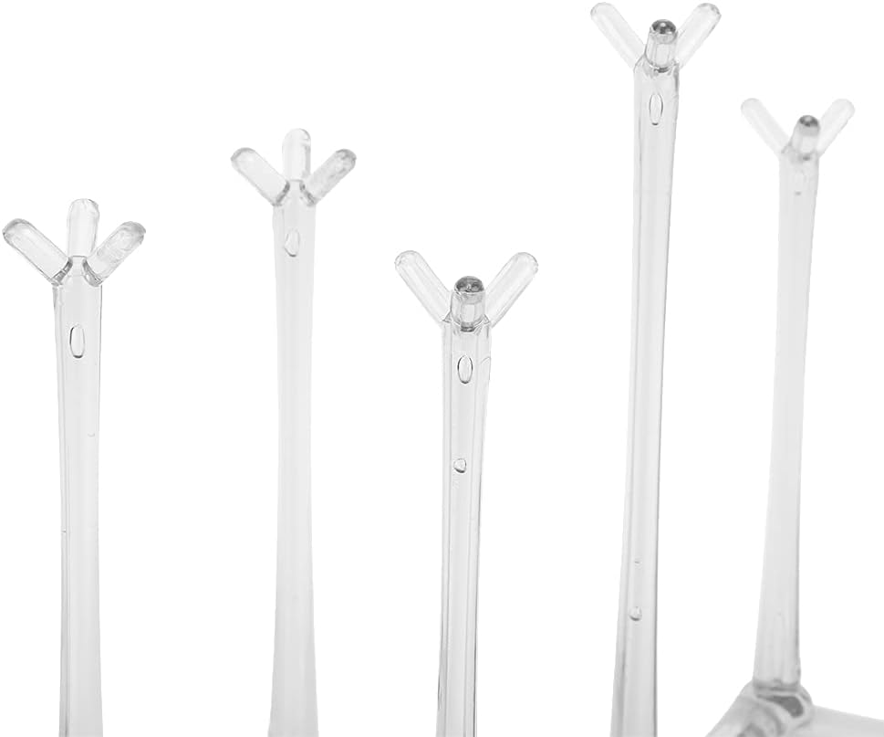 Retractable Cup Drying Rack, Water Bottle Organizer Drinking Glass Tree with Non-Slip Bottom for Kitchen Countertop(Light Grey) image number 6