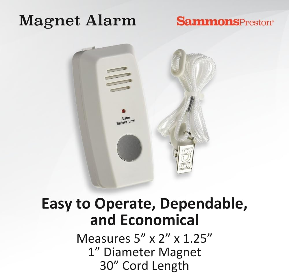 Sammons Preston Magnet Alarm, Fall Management System for Elderly Residents, Aid for Monitoring Patients in Bed or in Wheelchairs, Alarm System for Assisted Living Residents and Elderly Care