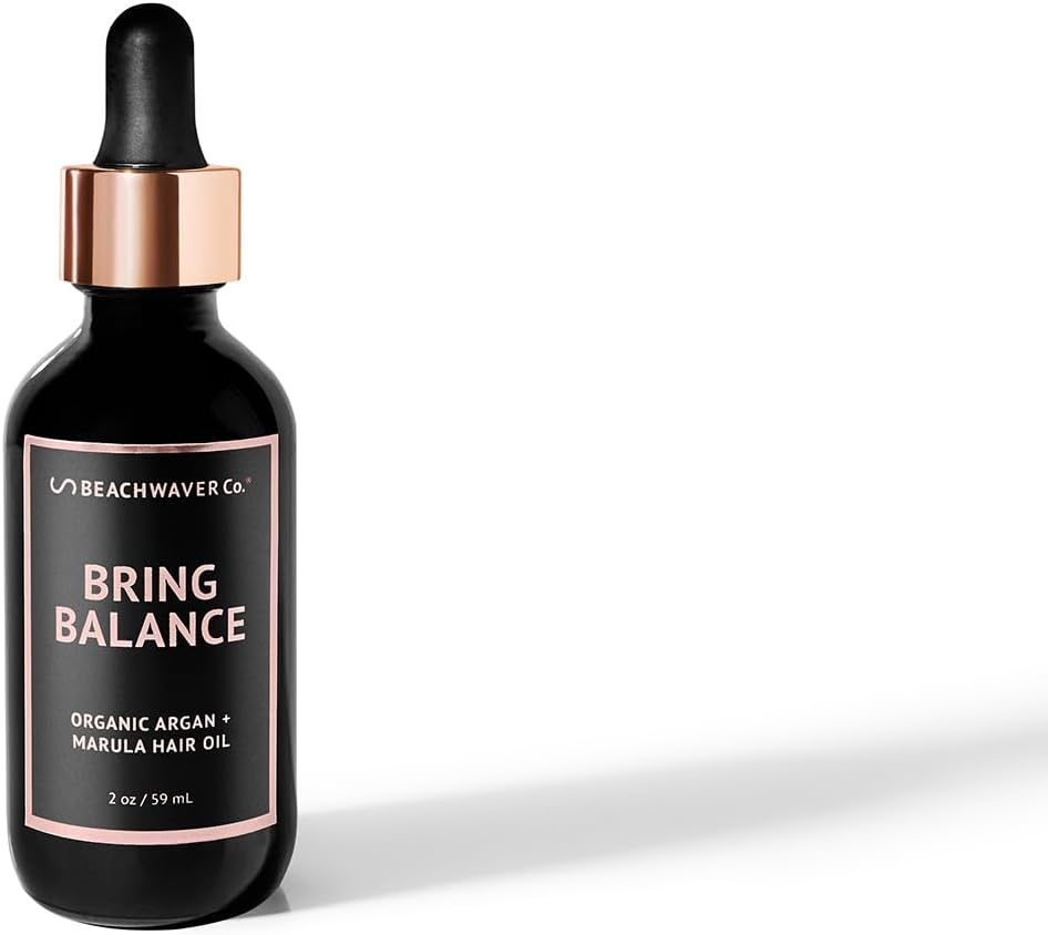 Beachwaver Bring Balance Organic Argan & Marula Hair Oil (2 Oz) | Vegan, Fragrance-Free Hair Oil Treatment | Only 5 Ingredients: Marula, Jojoba, Black Cumin, Sunflower & Argan Oils image number 4