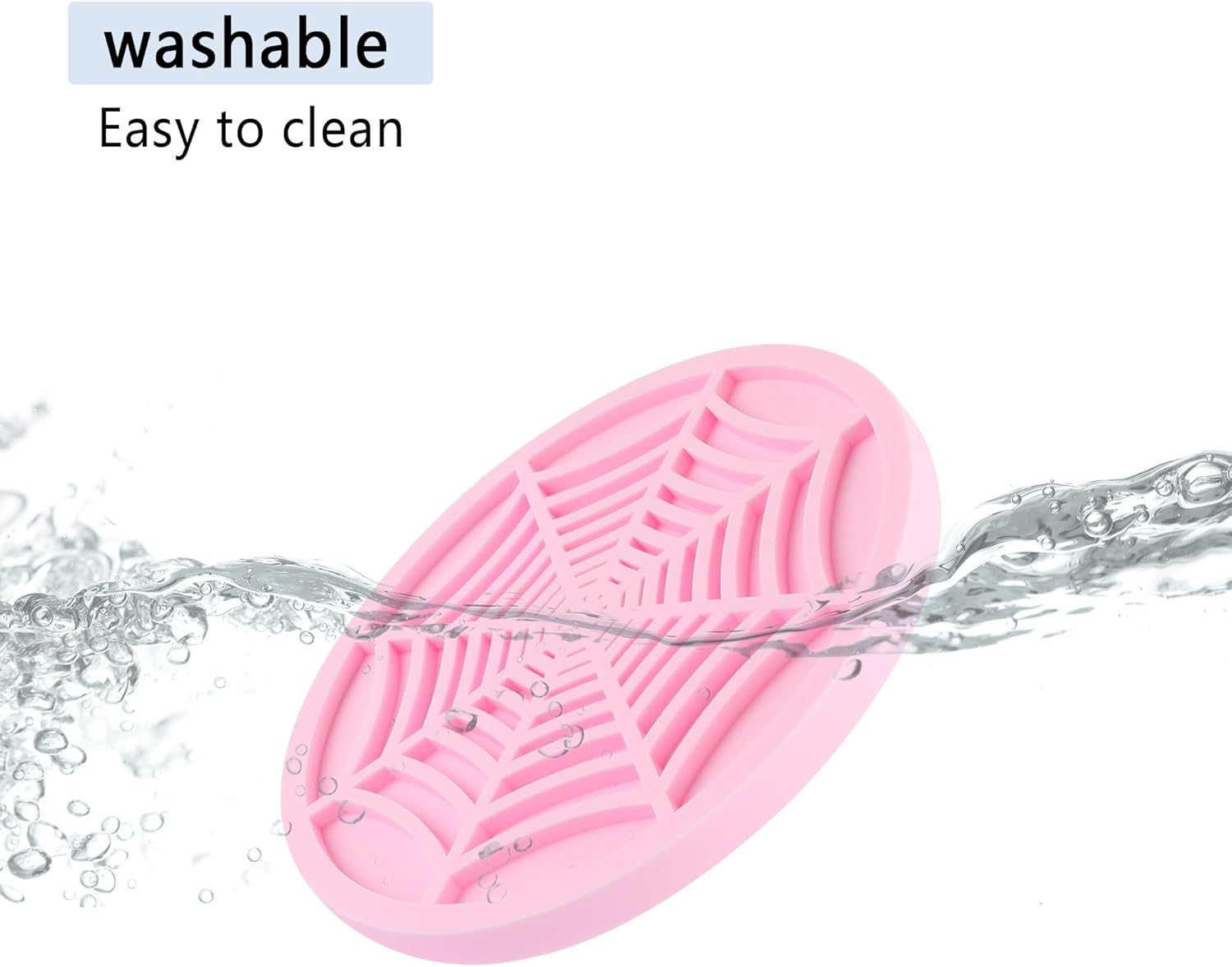 4PCS Silicone Car Coasters,Unique Spider Web Non-Slip Car Cup Holder Coaster Car Interior Accessories,Universal 2.75 Inch Car Drink Coaster for Women Men (Pink) image number 2