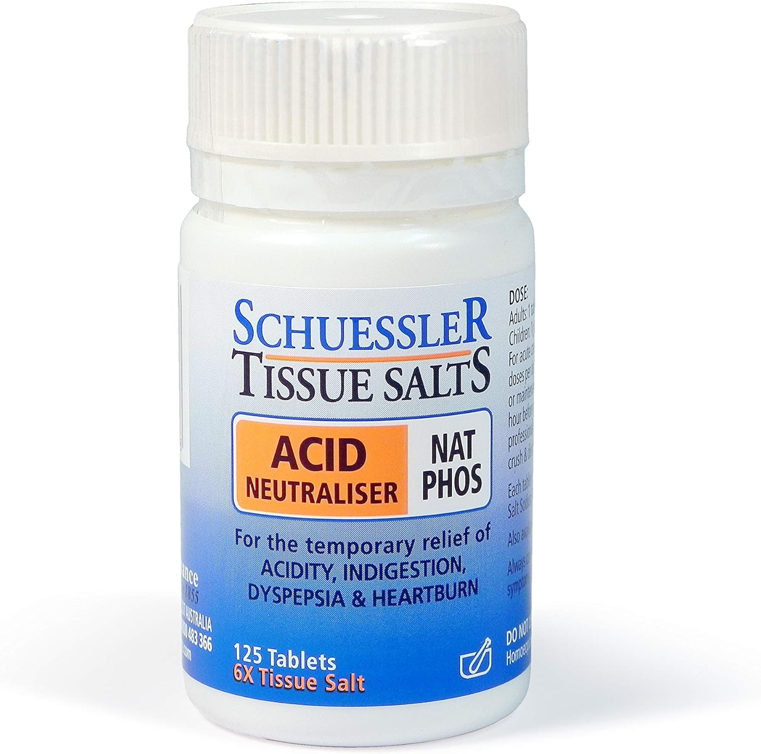 Schuessler Tissue Salts 125 Tablets - Nat Phos - No 10 - Acid Neutraliser image number 2