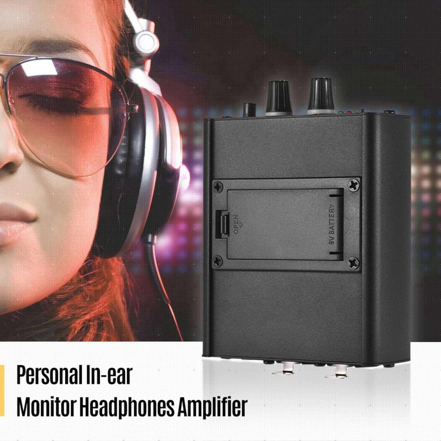 2X Personal In-Ear Monitor Headphones Amplifier with XLR Inputs 3.5Mm Output Audio Interface image number 1